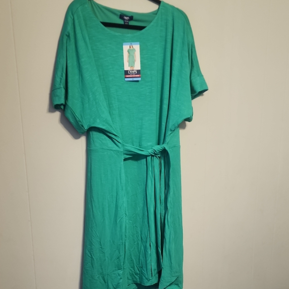 Chaps Green Midi Dress